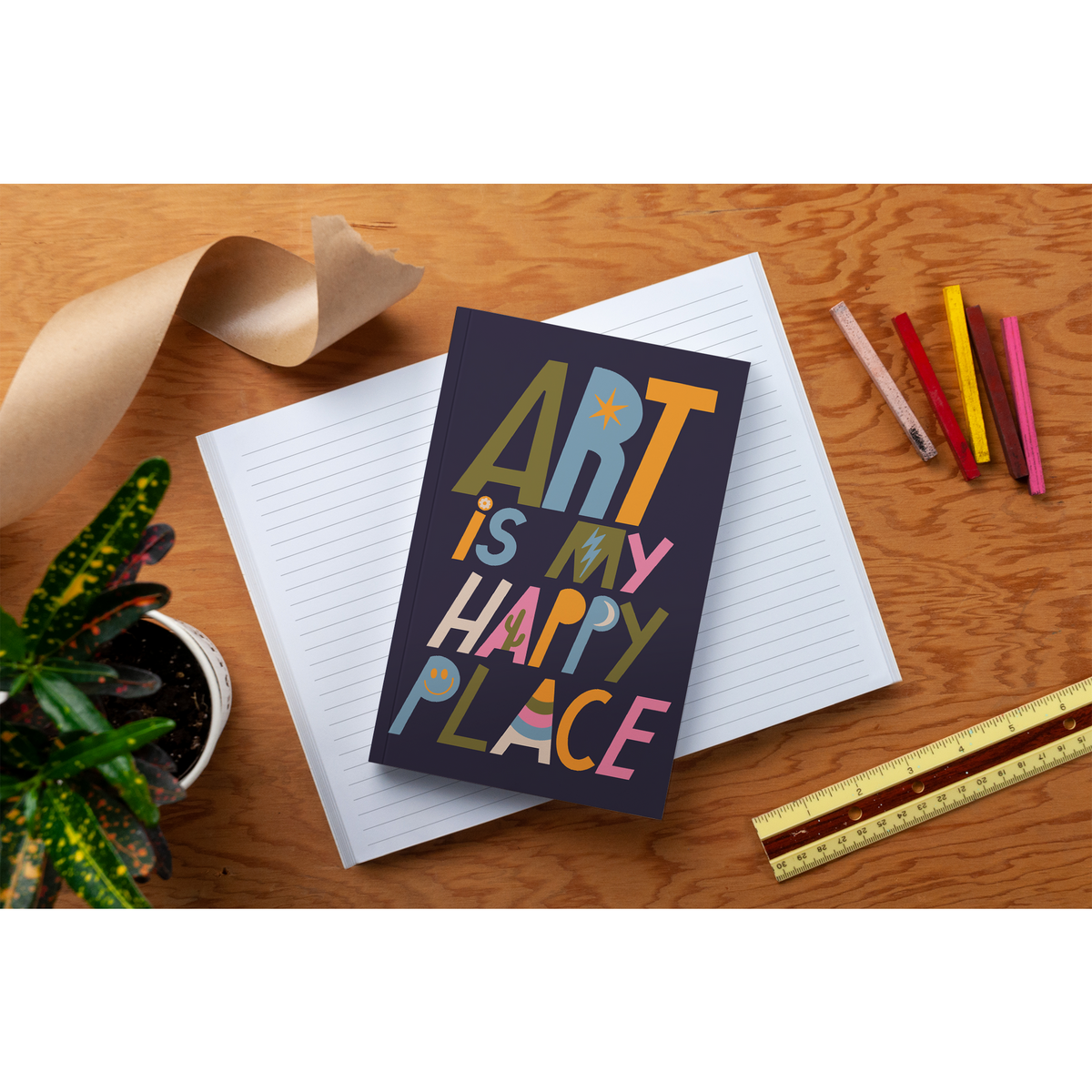 Happy Place Classic Layflat Sketch Notebook