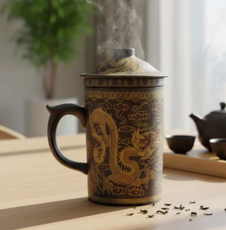 Tasse Dragon Yixing avec passoire