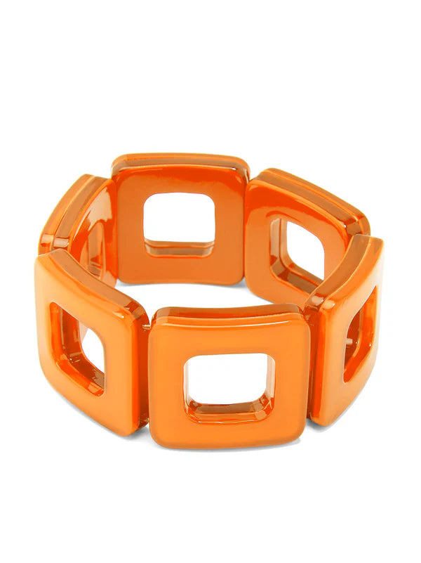 Square Elasticated Resin Pop Bracelet