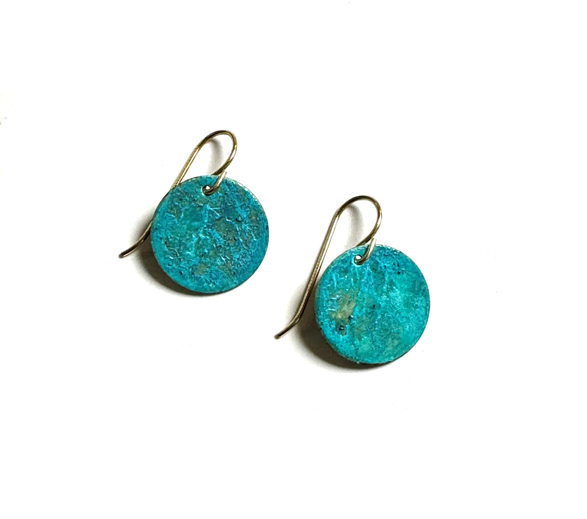 Small Brass Circle Earrings