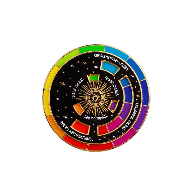 Interactive Color Wheel Spinner Enamel Pin