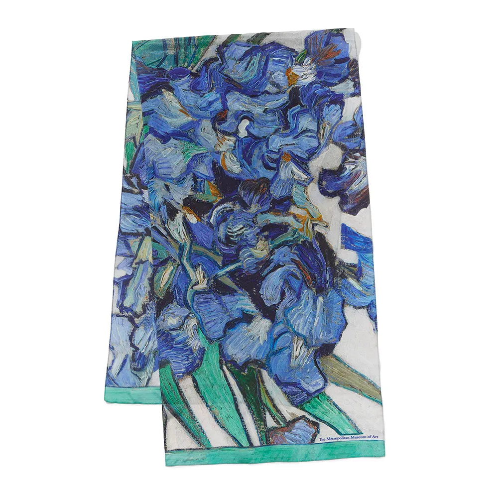 Van Gogh Irises Oblong Silk Scarf