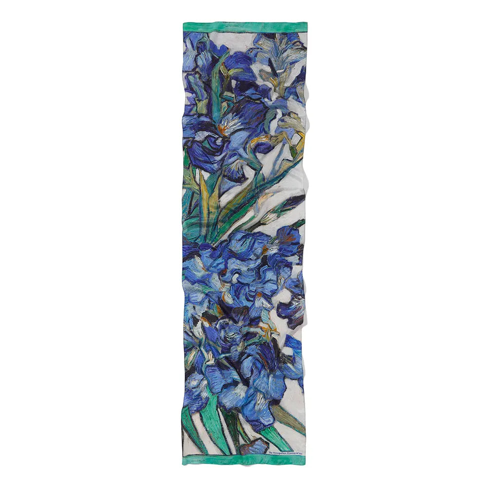 Van Gogh Irises Oblong Silk Scarf