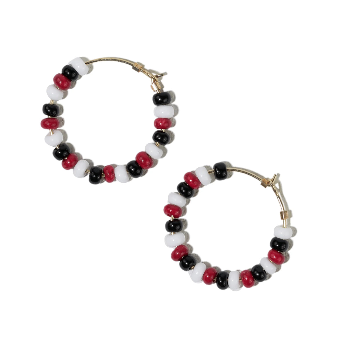 Ink + Alloy Victoria Mixed Seed Bead Hoop Earrings