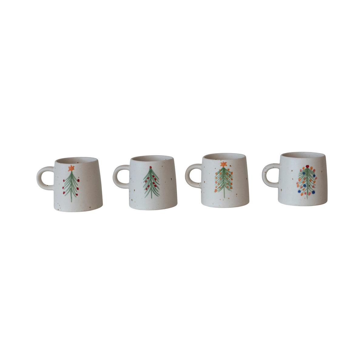 Hand Painted Stoneware Christmas Tree Mug