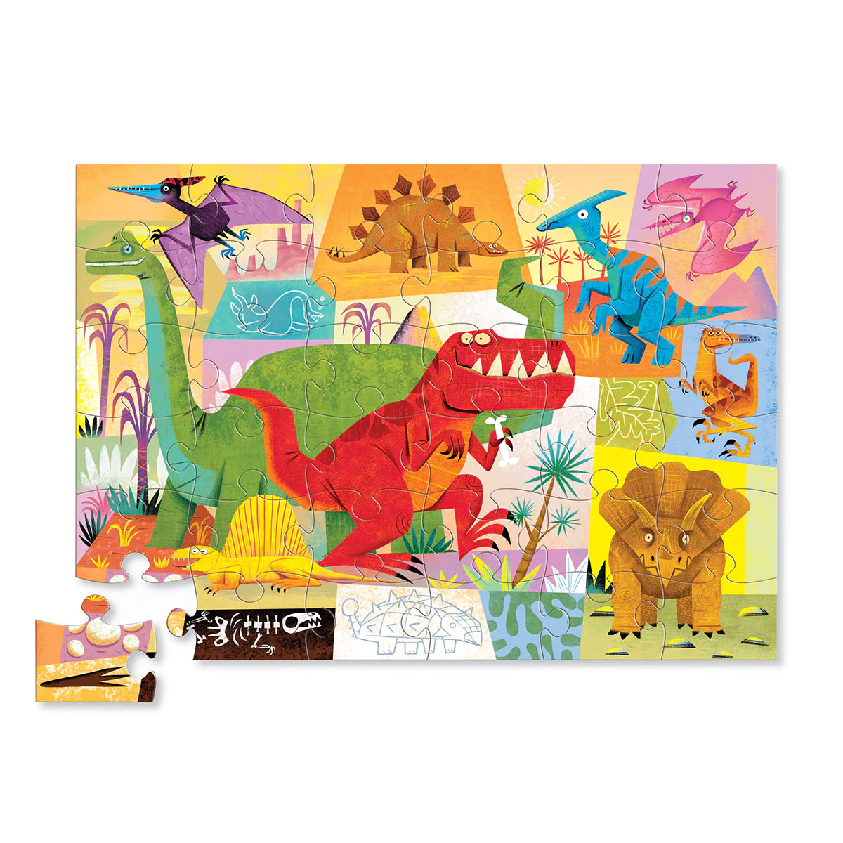 36 Piece Red Dinosaur Puzzle