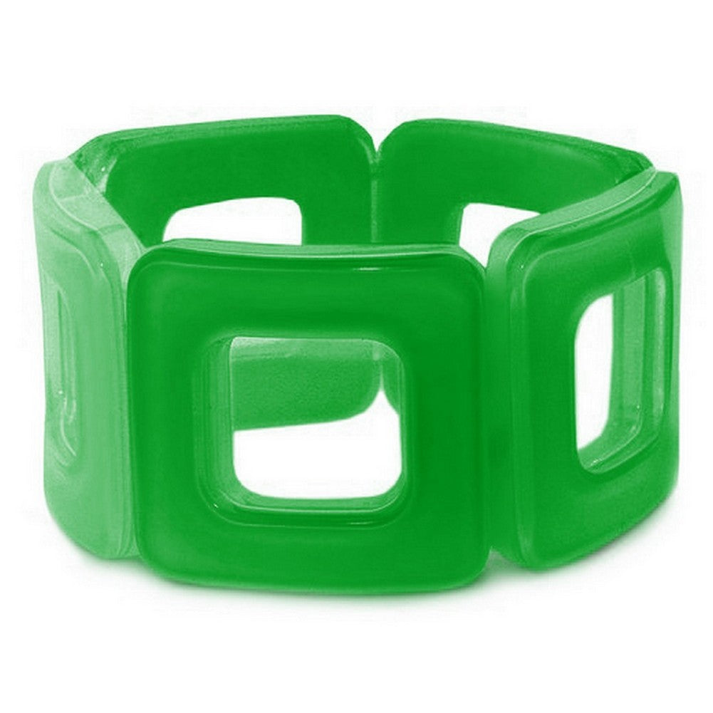 Square Elasticated Resin Pop Bracelet