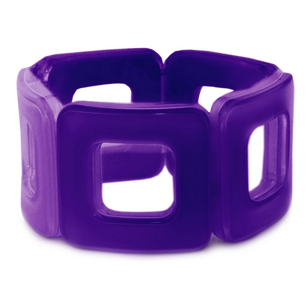 Square Elasticated Resin Pop Bracelet