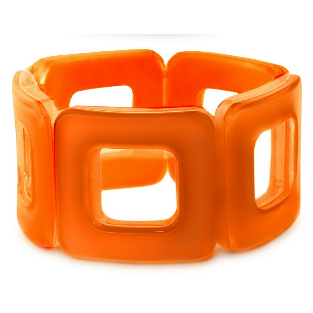 Square Elasticated Resin Pop Bracelet