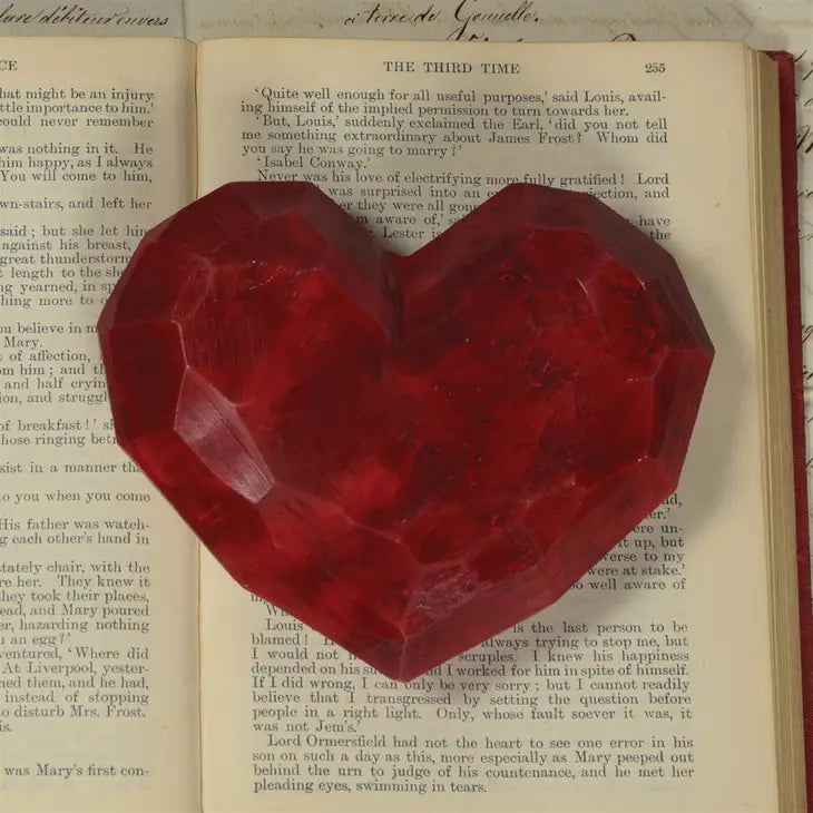 Faceted Soapstone Heart Paperweight