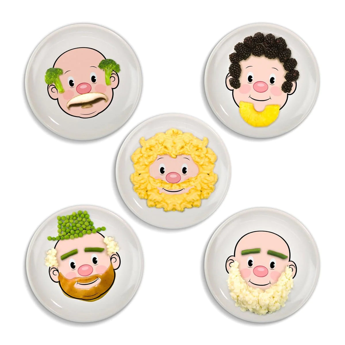 Mr. Food Face Dinner Plates