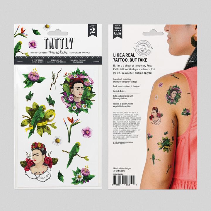 Tattly Frida Garden Tattoo Sheet