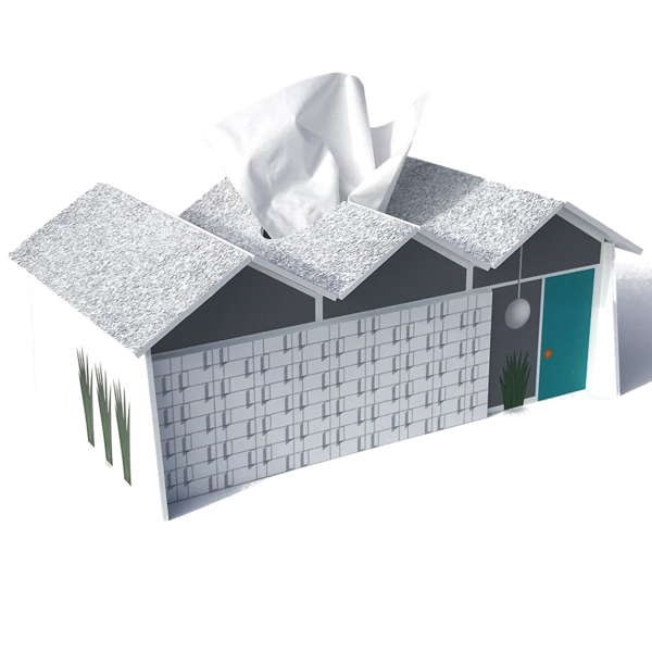 Folded Plate House Tissue Box Cover