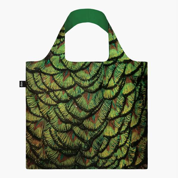 LOQI Reusable Tote Bag Indian Peafowl