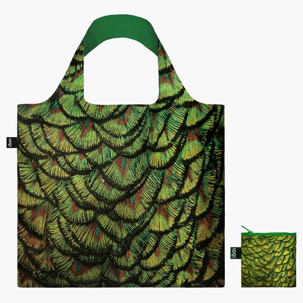 LOQI Reusable Tote Bag Indian Peafowl