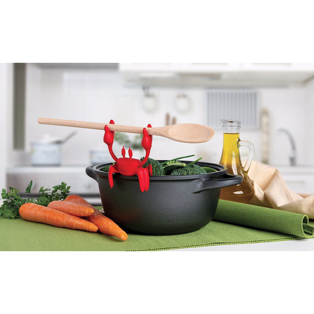 Red Crab Spoon Holder &amp; Steam Releaser