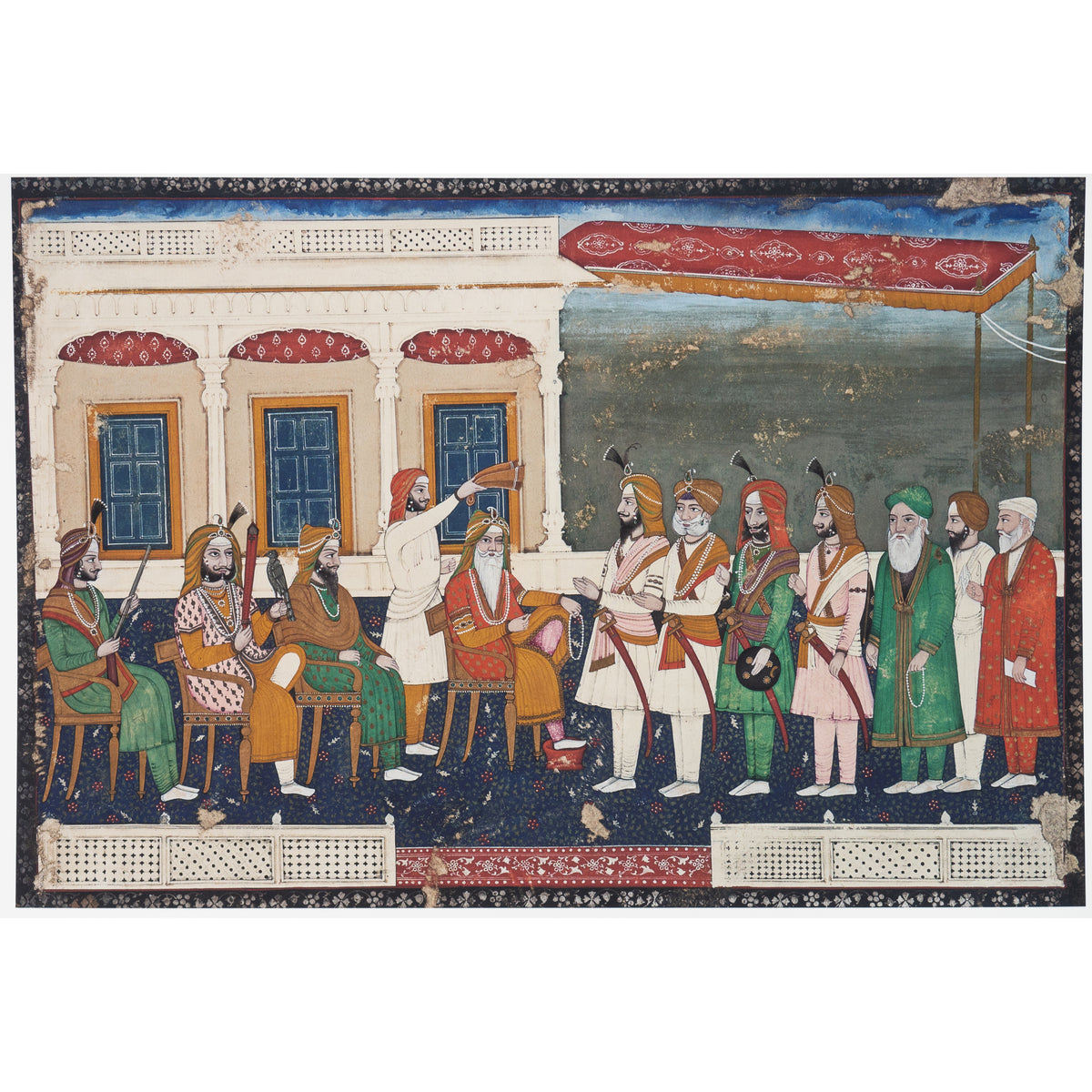 NC Maharajah Ranjit Singh with Other Royals and Administrators Notecard