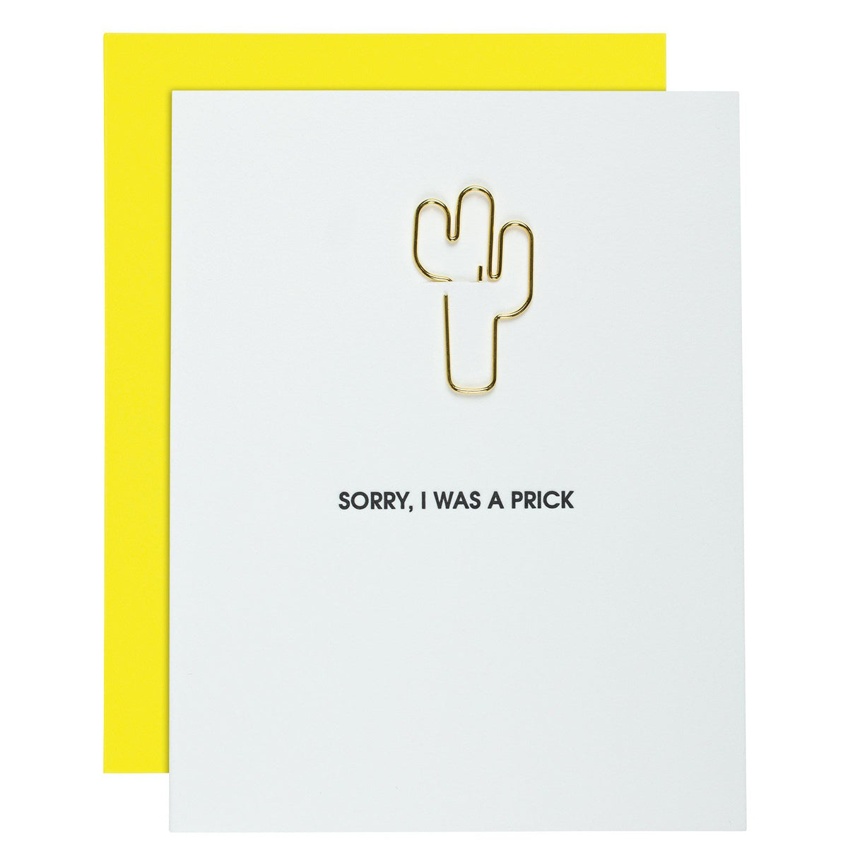 Sorry I Was A Prick Paperclip Card