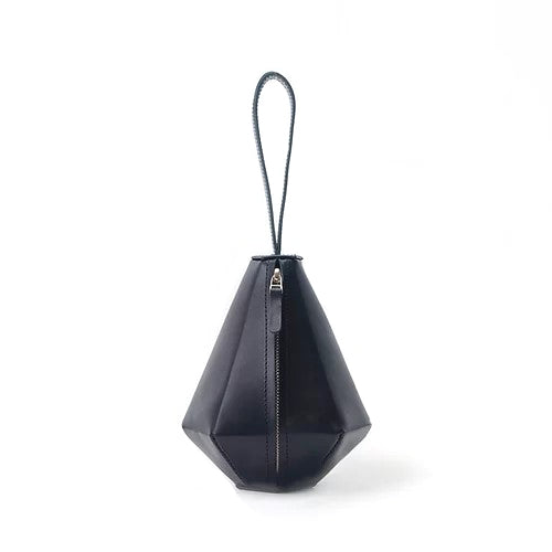 Black Fold Crystal Handbag