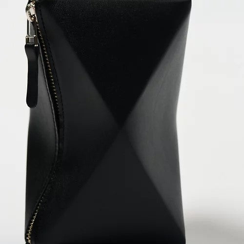 Black Fold Tri Handbag