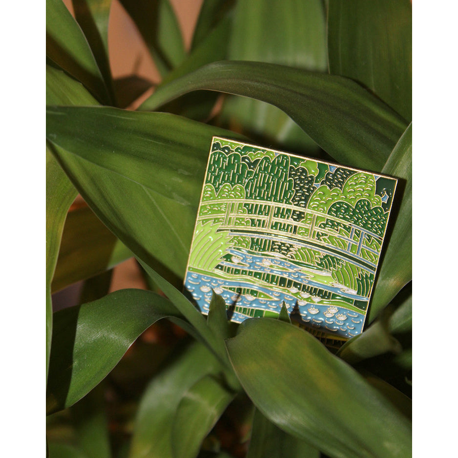 Water Lilies and Japanese Bridge Enamel Pin