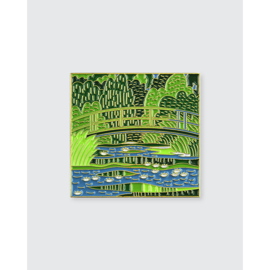 Water Lilies and Japanese Bridge Enamel Pin