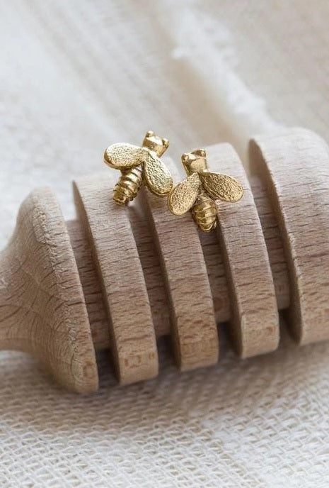 Tiny Honey Bee Earrings