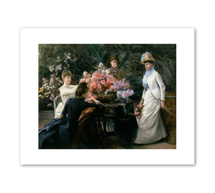 Julius LeBlanc Stewart &quot;Spring Flowers (In the Conservatory)&quot; Print