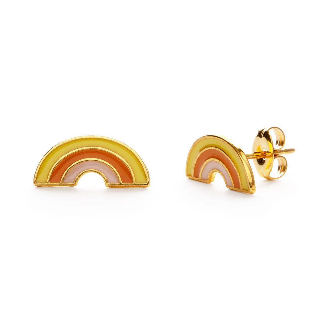 Retro Rainbow Stud Earrings