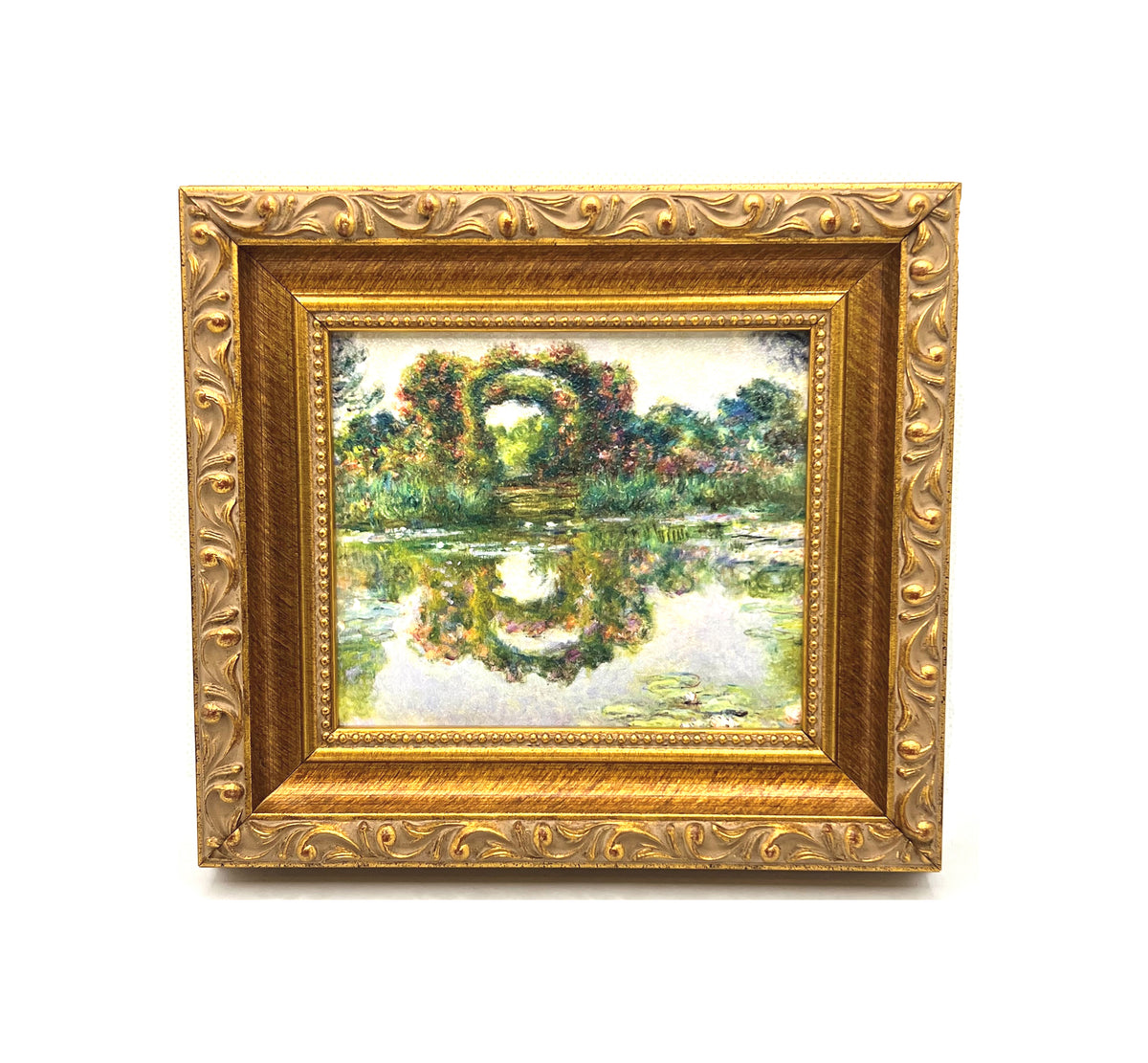 Mini Framed Monet &quot;Flowering Arches, Giverny&quot; Print